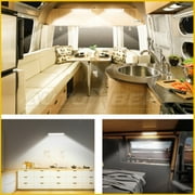 AUTOXBERT 2Pcs 12V LED Lights Bar 108 LED 6000K RV Interior Light Strip for Van Boat Trailer Camper