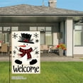 thumbnail image 3 of JOOCAR Snowman Welcome Garden Flag for Winter Christmas Home Outdoor Garden Yard Door Decor 12x18 inch, 3 of 5