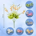 thumbnail image 2 of 6 Bundles Silk Artificial Flowers Faux Daisy Wildflowers Multicolor Fake Flowers for Indoor Outdoor Home Window Table Centerpieces Vase Garden Porch Décor, 2 of 7