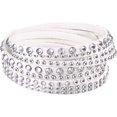 thumbnail image 1 of YWC-Leather Created Austrian Crystals Wrap Bracelets (Many Options Available), 1 of 4