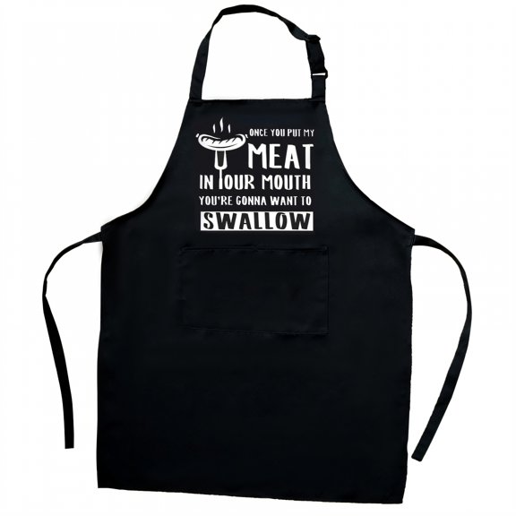 AUQ Aprons for Women with Pockets,Polyester Textile Black Apron,Airflow-Friendly Waterproof Apron,Style1