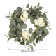 thumbnail image 2 of Corona de hortensias artificiales de eucalipto, Compatible con puerta delantera, pared, ventana, decoración del hogar de granja, 2 of 5