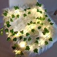 thumbnail image 2 of Cadena de luces, [1 paquete] Cadena de luces decorativas de hiedra, cadena de luces de hoja de arce con LED, luz nocturna de hadas para el hogar, habitación, dormitorio, decoración de pared, 2 of 5