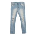 thumbnail image 2 of Vaqueros rectos rasgados para hombre, corte desgastado Azul m, 2 of 9