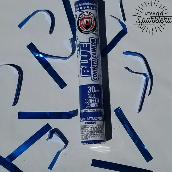 Blue Confetti Cannon Popper-2 Pack Party Popper for Gender Reveal/Graduation/Party/Celebration