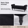 thumbnail image 6 of Howcool 51.5" Corduroy Storage Ottoman Bench, Upholstered End of Bed Bench for Bedroom Living Room Entryway Window Seat（Black）, 6 of 6