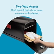 Architectural Mailboxes Oasis 360 Locking Post Mount Mailbox, Black, Large