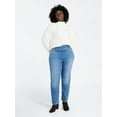 thumbnail image 2 of Terra & Sky Women's Plus High Rise Embellished Straight Leg Jegging, 29" Inseam, Sizes 0X-5X, 2 of 5