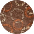 thumbnail image 1 of Unique Loom Autumn Circles Area Rug 3' 3 x 3' 3 Round Brown/Beige, 1 of 5