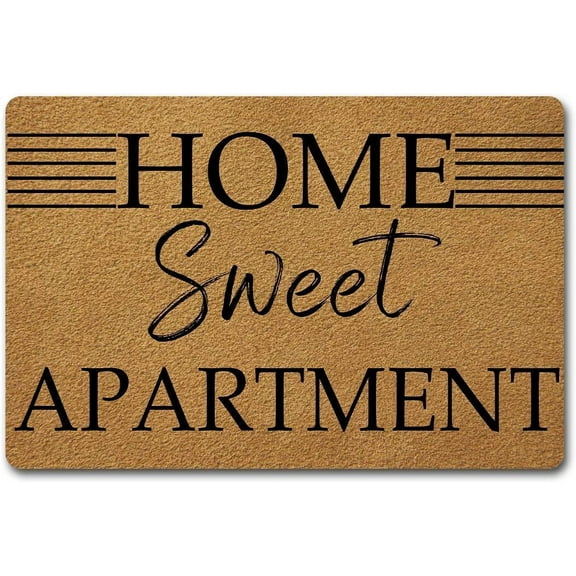 Doormat Outdoor-Home Sweet Apartment-Winter Washable Entrance Doormat,Holiday Indoor mat Bathroom Rugs Non Slip Absorbent Mud Trapper Mats,Wipe Your Paws Doormat Outdoor,16 24inch.