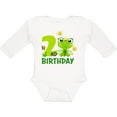 thumbnail image 3 of Inktastic 2nd Birthday Princess Frog Girls Long Sleeve Baby Bodysuit, 3 of 5