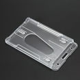 thumbnail image 6 of 2X Vertical Hard Plastic Badge Holder Double Card ID Multi Transparent 10X6cm, 6 of 8