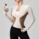 thumbnail image 1 of Chaqueta de manga larga para mujer, top deportivo informal ajustado con cuello levantado y cremallera en la cintura, novedad de otoño, 2024, 1 of 6