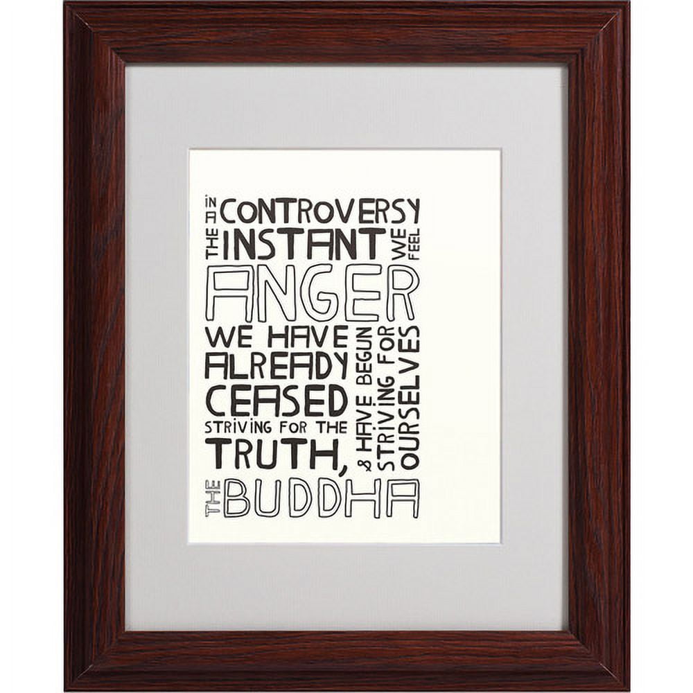 Trademark Fine Art "Anger in Controversy II" Matted Framed Canvas Art by Megan Romo