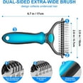 thumbnail image 6 of Pet Grooming Brush, Dog Brush Deshedd, Dog Comb for Groom,Undercoat Rake for Dogs Grooming Supplies, 6 of 7