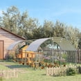 thumbnail image 2 of PawHut Galvanized Large Metal Chicken Coop Cage 9.2' x 24.9' x 6.5', 2 of 10