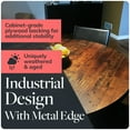 thumbnail image 4 of HEIRLOUM Reclaimed Wood Table Top - Rustic Recycled Solid Wood Perfect for Kitchens, Dining and Coffee Table Top (1pc 30" Round, IMP30R), 4 of 6