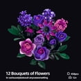 thumbnail image 2 of Set de construcción con ramo de flores de la colección iLacven Dark Roses, 2 of 8