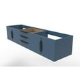 thumbnail image 3 of Alpine 72" Wood Floating Vanity Base in Blue with Black Handles, 3 of 5