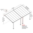thumbnail image 3 of Palram - Canopia Feria 10' x 20' Polycarbonate/Galvanized Steel Patio Cover - Gray/Clear, 3 of 11