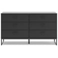 thumbnail image 6 of Signature Design by Ashley Socalle 6 Drawer Dresser, Black, 6 of 9
