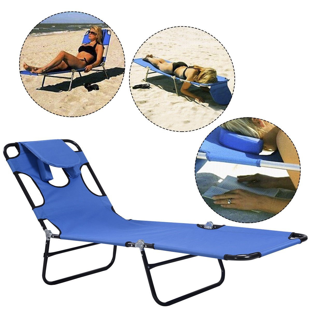 Portable Folding Camping Bed lounger Army Outdoor Sleeping Hiking Travel Adjusta 