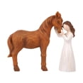 thumbnail image 2 of Figura de caballo abraza a niña BLESIY escultura de niña y caballo, 2 of 8
