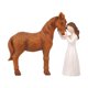 thumbnail image 2 of Figura de caballo abrazando a niña Soledad escultura artesanal decorativa 18,5 cm x 15 cm, 2 of 10