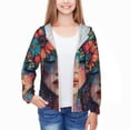 thumbnail image 3 of Cauagu Bohemian Colorful Flower Woman Print Sun Protection Jacket for Teen,Full-Zipper Long Sleeve Sun Shirts with Pockets UV Hoodie Shirts Outdoor Athletic Jacket-X-Large, 3 of 7