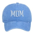 thumbnail image 3 of HNMKIU MOM Embroidered Baseball Cap Style Adjustable Dad Hat For Women Men Light Blue,One Size, 3 of 3