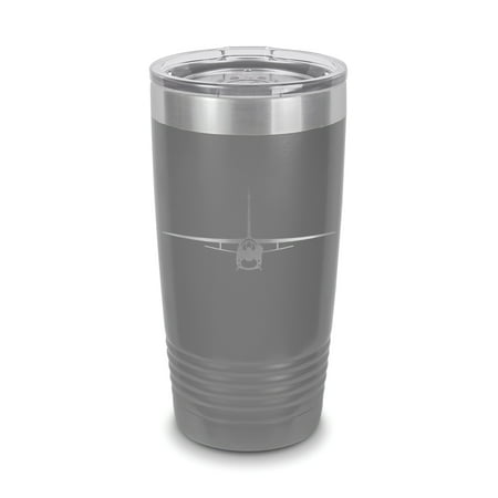 

F-8 Crusader Tumbler 20 oz - Laser Engraved w/ Clear Lid - Polar Camel - Stainless Steel - Vacuum Insulated - Double Walled - Travel Mug - f8 air superiority jet aircraft
