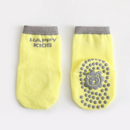 

nsendm Kids Toddler Trampoline Grip Socks Anti Non Slip Sticky Grips Socks Warm Socks Cute Socks Month Socks Boys Socks B 0-6 Months