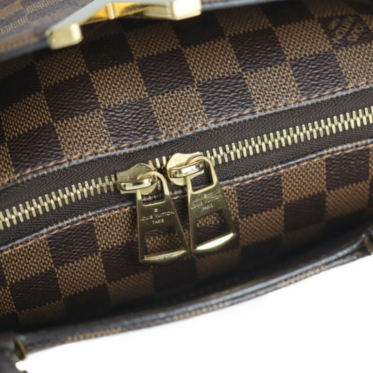 Authenticated Used LOUIS VUITTON Louis Vuitton Kensington bowling handbag  N41505 Damier canvas leather Ebene 