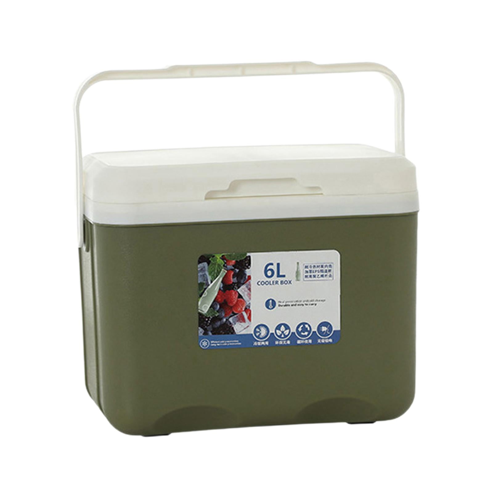 simhoa Box Cold Storage Personal Ice Chest Small Hard Insulated Box for Commercial Fishing Stall Barbecue Breast Milk Green