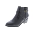 thumbnail image 1 of Karen Scott Womens Falonn Faux Leather Stacked Heel Booties, 1 of 2