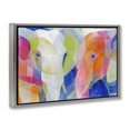 thumbnail image 2 of Stupell Industries Modern Two Elephants Geometric Composition Gray Floating Frame Canvas Art, 31 x 21, by Chromatic Storm Studio, 2 of 8