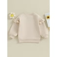 thumbnail image 4 of Meihuid Girl Casual Sweatshirts Toddler Solid Color Crew Neck Pullovers Tops, 4 of 9