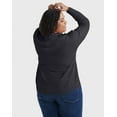 thumbnail image 5 of Hanes Just My Size EcoSmart Women's Full-Zip Fleece Hoodie (Plus ) Ebony 2X, 5 of 5