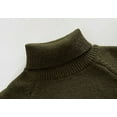 thumbnail image 3 of Boys Turtleneck Cable Knitted Sweater Warm High Collar Round Neck Long Sleeve Solid Color Pullover Cute Tops Warm Toddler Boys Girls Fall Outfits for Girls and Boys 6T, 3 of 6