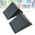 thumbnail image 4 of MasteelfCA 2PCS Portable Wheel Ramp Triangle Rubber Skid Stop Wheel Chocks(Black), 4 of 8