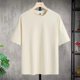 thumbnail image 3 of Camiseta de manga corta 100% algodón puro para hombre y mujer, camiseta de marca holgada y de moda., 3 of 5