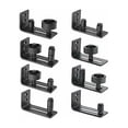 thumbnail image 3 of Kit de corredera resistente con tope de acero al carbono negro 8 en 1, base al ras y rodillos ajustables, sistema de montaje en pared, riel para puerta de granero de resistencia industrial, 3 of 5