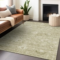 Addison Rugs Chantille Indoor/Outdoor Transitional Damask Beige Washable Rectangle Rug, 3' x 5'