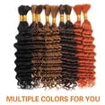 thumbnail image 2 of Cabello humano Yacurcur para trenzas, ondas profundas, sin trama, mechones de cabello humano virgen brasile&#2013265921o de 20 pulgadas (100 g, 4 unidades), 2 of 7
