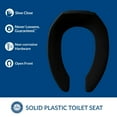 thumbnail image 3 of BEMIS 1955SSCT 047 Toilet Seat, Without Cover, Plastic, Elongated, Black, 3 of 8