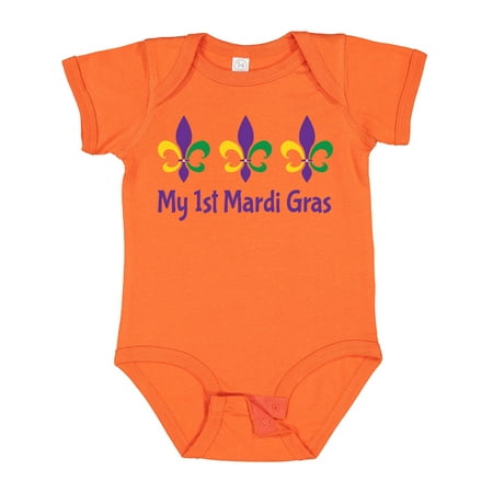 

Inktastic My 1st Mardi Gras Fleur De Lis Gift Baby Boy or Baby Girl Bodysuit