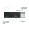 thumbnail image 3 of Foldable  Keyboard, BT Folding Wireless Portable Keyboard with TouchPad, 64 Keys USB Rechargeable Travel Keyboards, 3 of 7