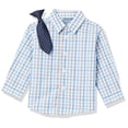 thumbnail image 3 of Nautica - Conjunto de Traje de 4 Piezas para bebé con Camisa de Vestir, Chaleco, Pantalones y Corbata, Gris Claro, Azul, Cuadros (Light Grey/Blue Check), 6-9 Meses, 3 of 3