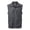 Grey, variant on Krdevn Mens Casual Sports Vest Multi Pocket Fishing Vest Solid Color Zipper Cardigan Fishing Jacket,Tank Tops Men,L