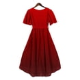 thumbnail image 6 of LIaqionyy Dresses for Women Summer Fashion Casual Short Sleeve V Neck Flowy Elegant Dress Vacation Sundress, 6 of 7